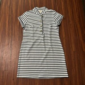Sail To Sable Striped Button Down Polo Dress